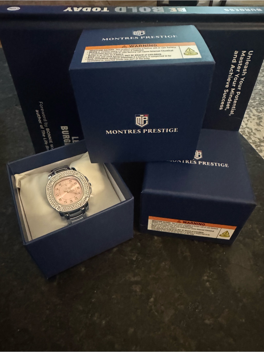 Ladies Invicta Silver Watch With Pink Dial